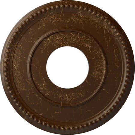 Ekena Millwork Bradford Ceiling Medallion (Canopies up to 6 5/8"), 12 1/2"OD x 3 7/8"ID x 3/4"P, Root Beer Crackle CM12BRRBC